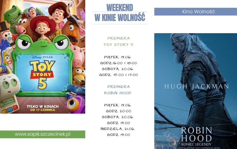 Weekend PREMIER w kinie Wolność - SAPiK Szczecinek